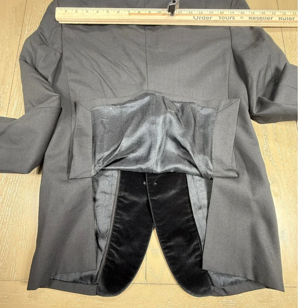 Marc Jacobs Tuxedo Jacket Mens 48 Black Velvet Trim Blazer Made‎ In Italy